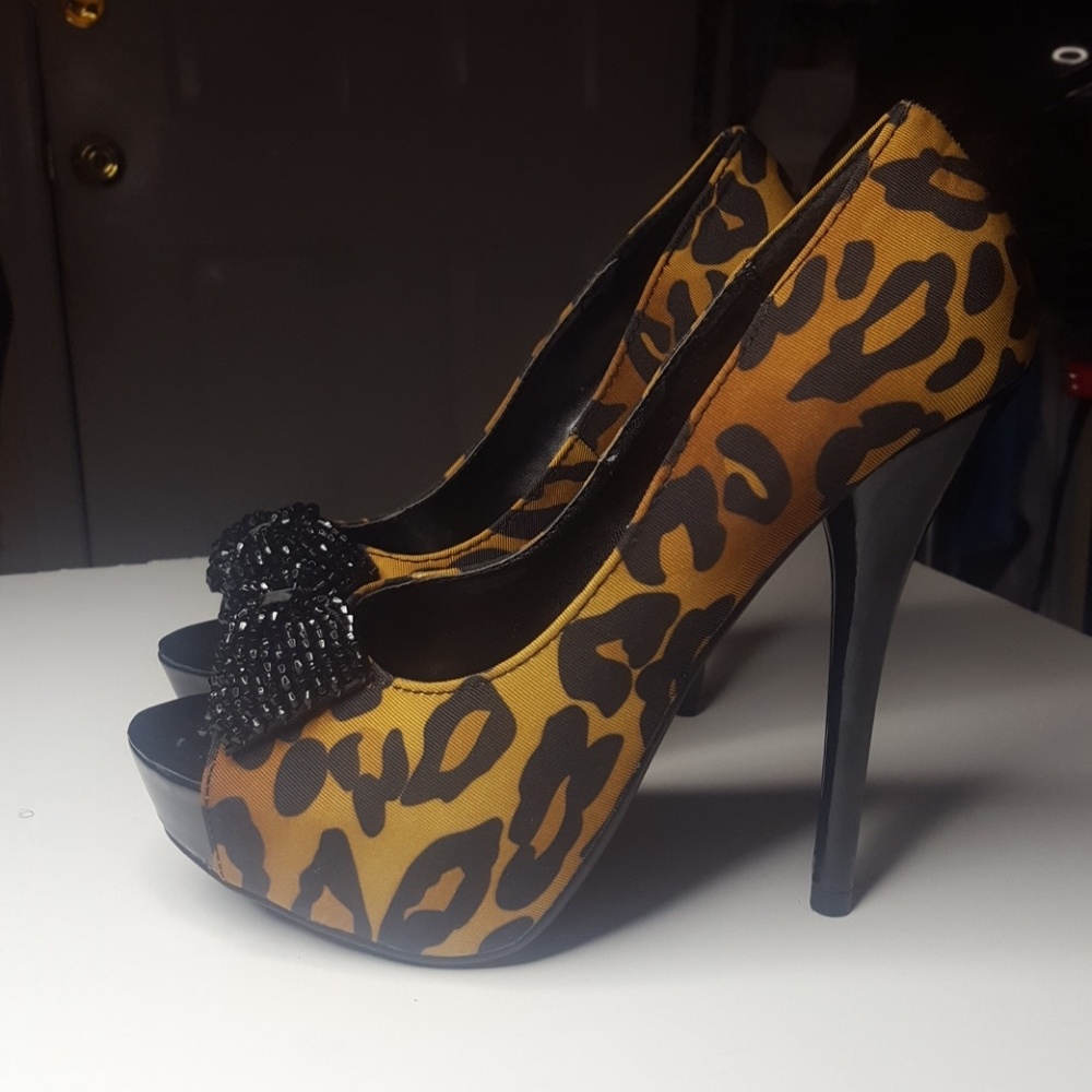 Animal print heels